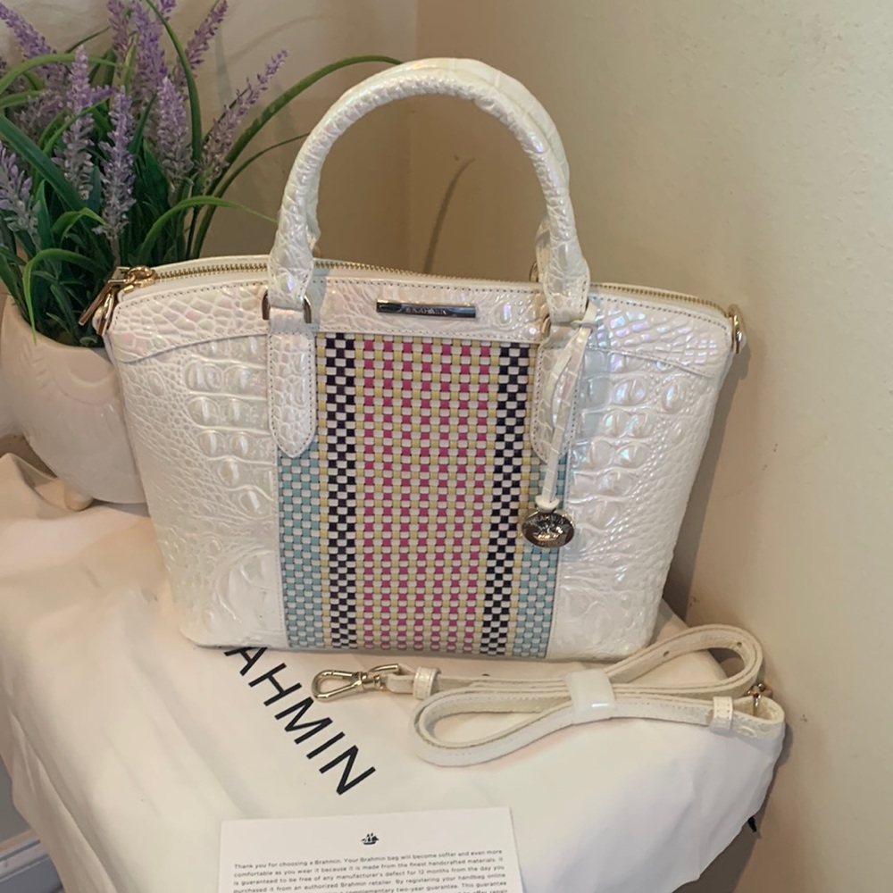 - Brahmin DUXBURY SATCHEL Milk Belmar